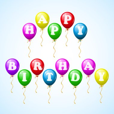 mutlu doğum günü kutlama balonları