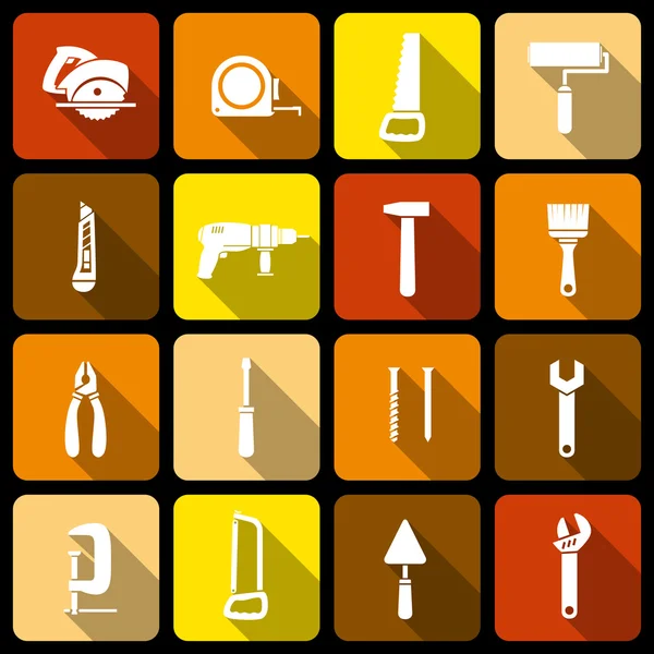 Tools Icons Set — Stock Vector