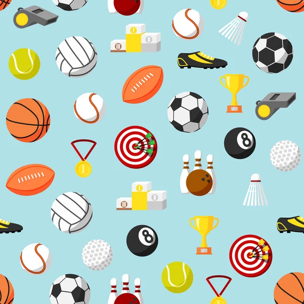 Seamless sports pattern background — Stock Vector