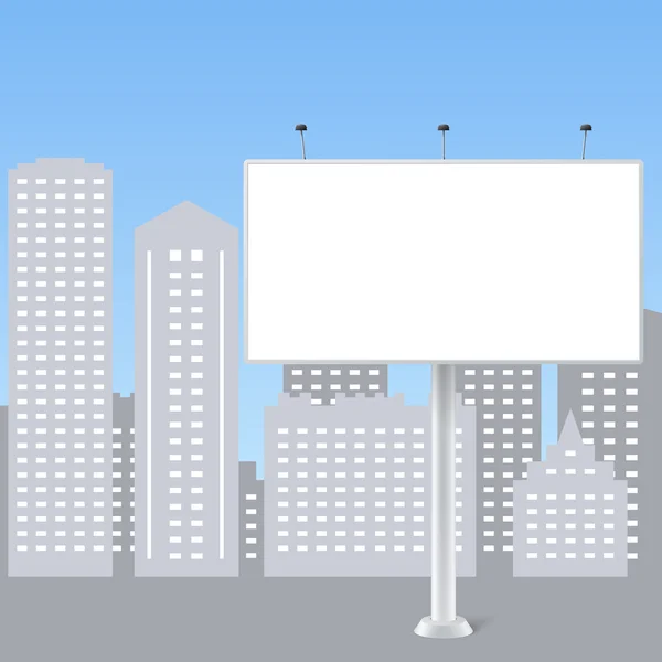 Abstracte billboard op stad achtergrond — Stockvector