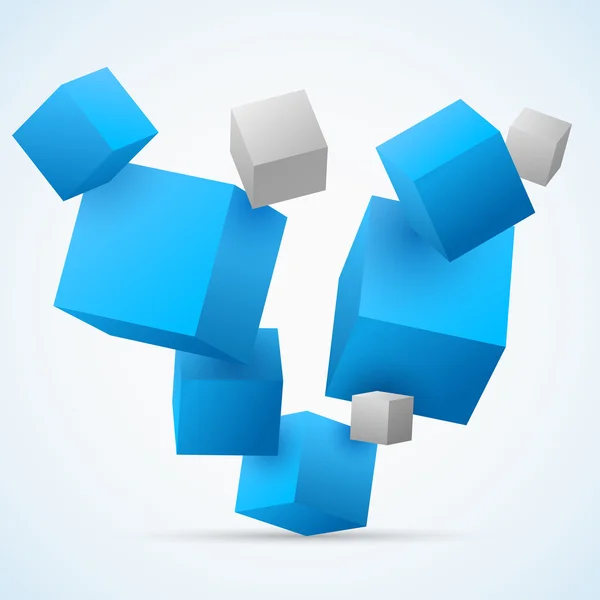 Résumé 3d cubes fond — Image vectorielle