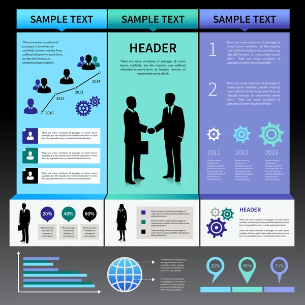 Infographics Presentation Layout Template — Stock Vector