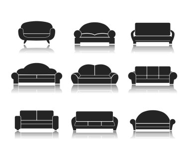 Modern Luxury Sofas and Couches clipart
