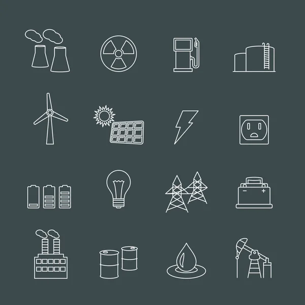 Energy power industry design elements — Stock Vector