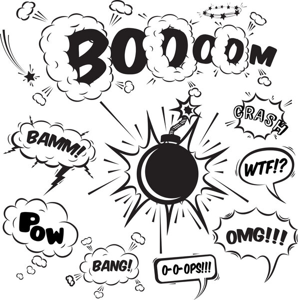 Коллекция элементов дизайна мыльных пузырей речи
