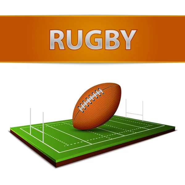 Fotbal nebo rugby míč znak — Stockový vektor