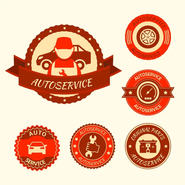 Car auto service set — Stock Vector