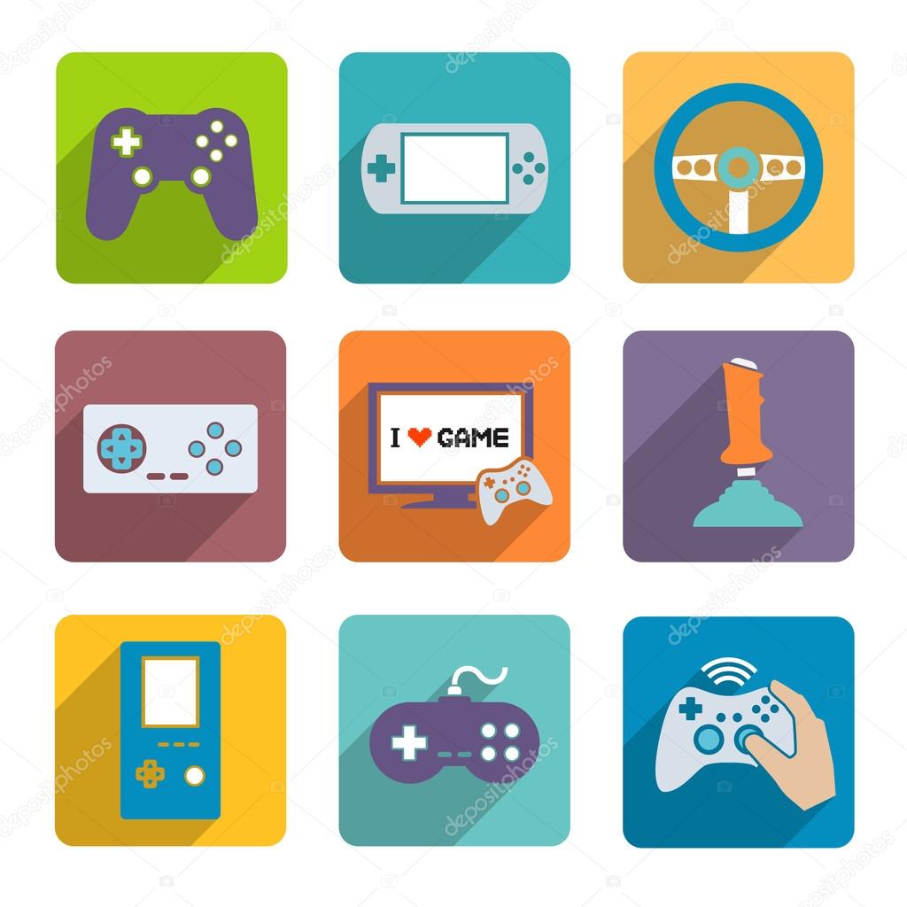 Video Games Controller Icons Set