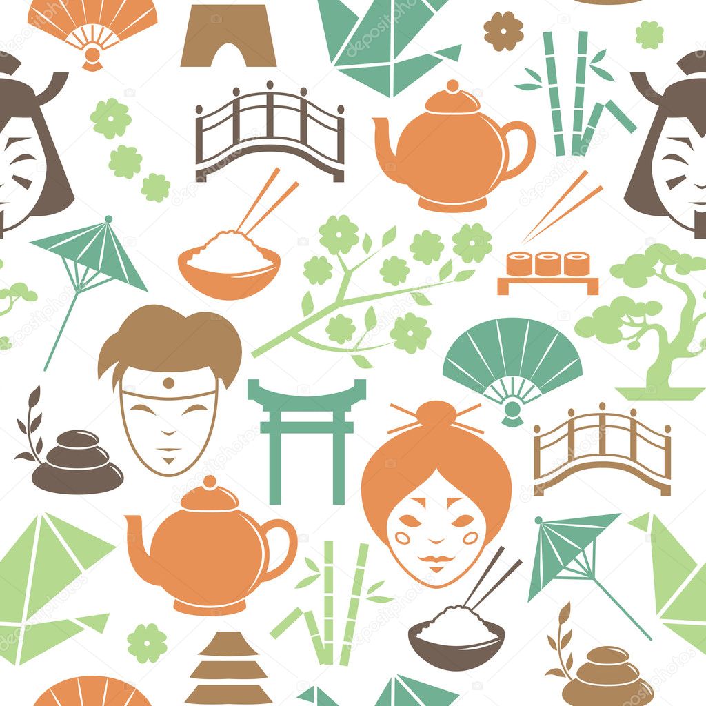 Seamless japanese pattern background