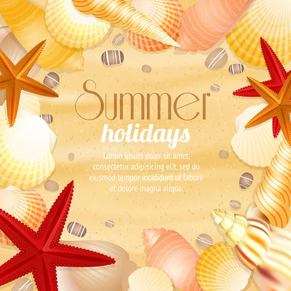 Summer holiday vacation travel poster — Stock Vector