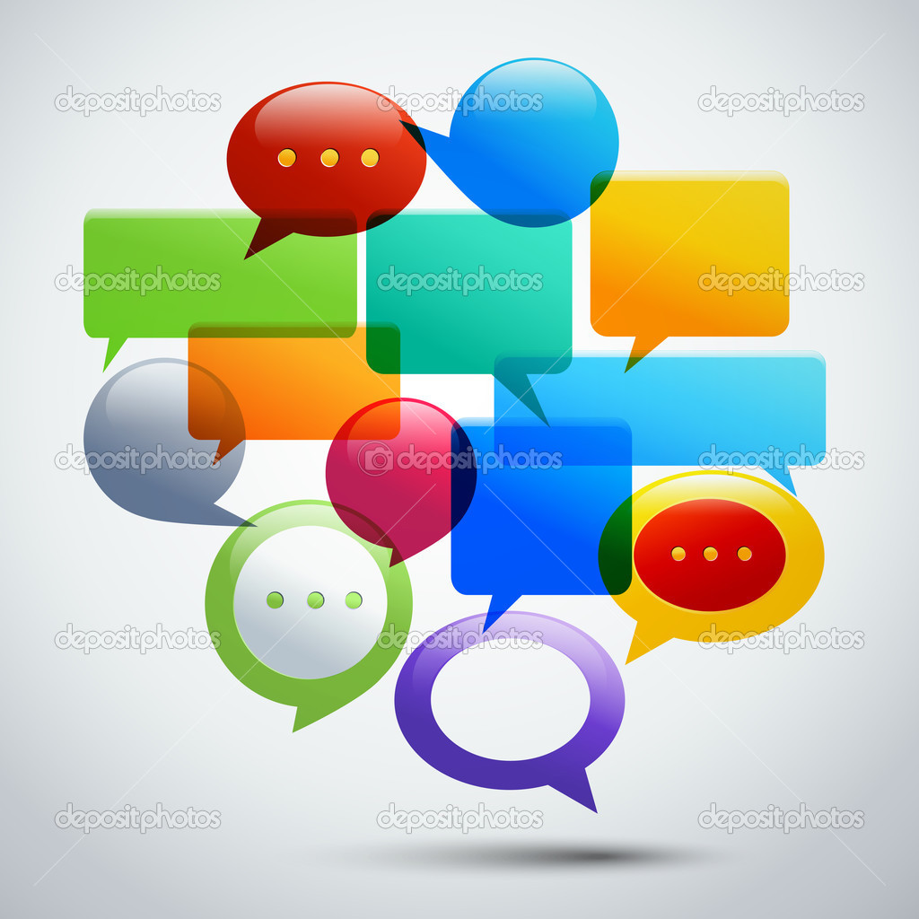 Abstract speech bubbles