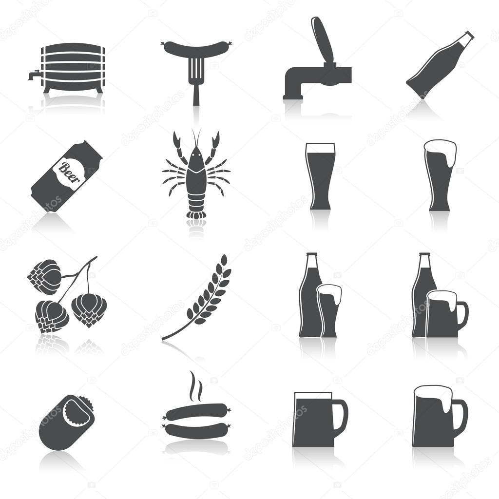 Alcohol Beer Icons Set