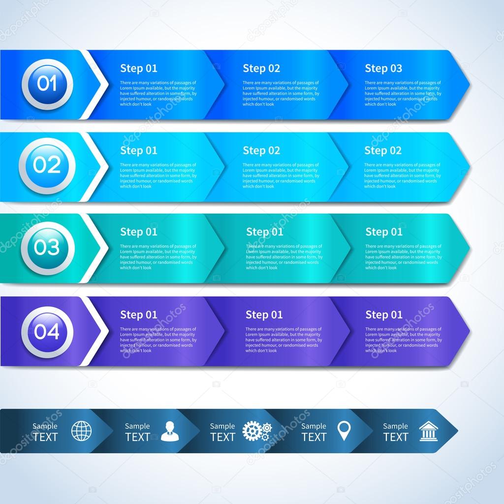 Abstract paper business infographics elements