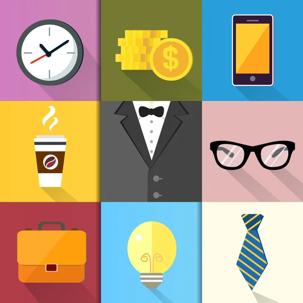Business Suits Icons Set — Stock Vector
