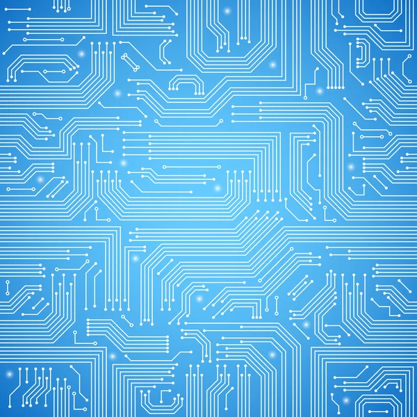 Circuit carte motif bleu sans couture — Image vectorielle
