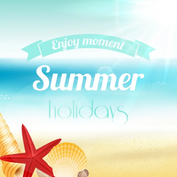 Summer holiday vacation poster Stock Illustration