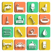 Sanitär-Werkzeuge Symbole gesetzt
