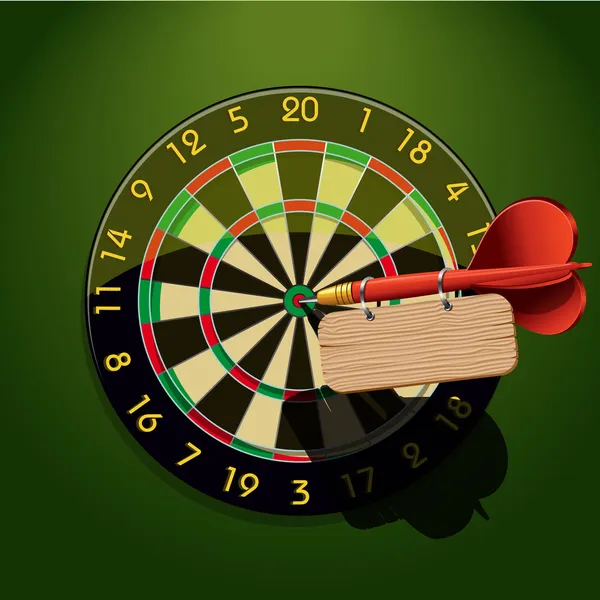 Dartboard με dart και κενό πίνακα — Διανυσματικό Αρχείο