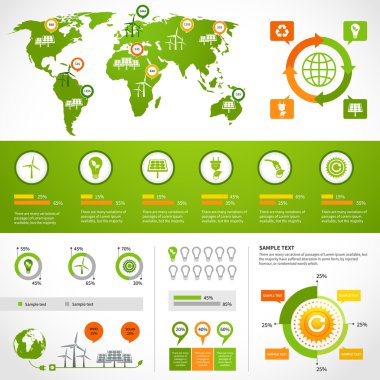 enerji infographics düzeni şablonu