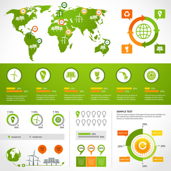 Шаблон инфографики энергии
