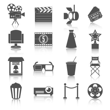 sinema eğlence Icons set