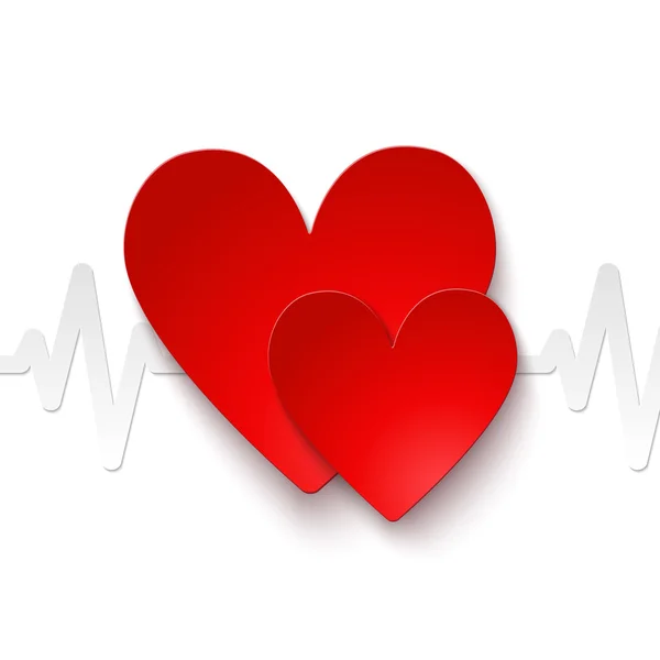 Heart rate emblem — Stock Vector