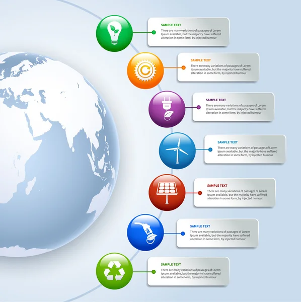 Infographies sur l'énergie verte — Image vectorielle