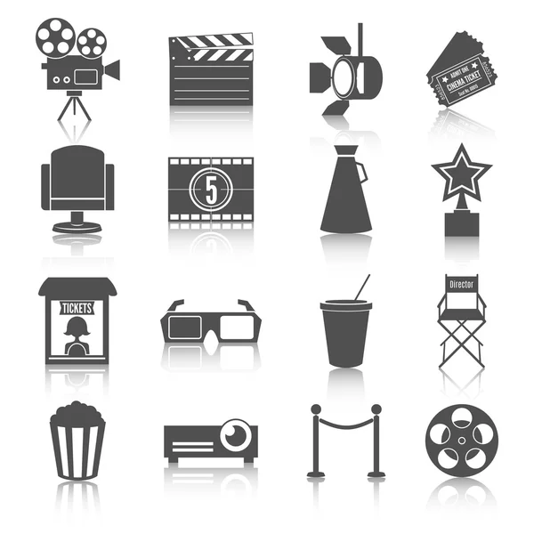 Cinema entertainment icons set — Stock Vector