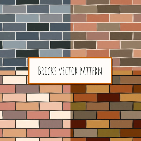 Seamless brick wall rectangular pattern — Stock Vector