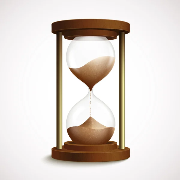 Retro hourglass clock — Stock Vector