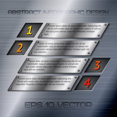 soyut metal infographics seçenekleri
