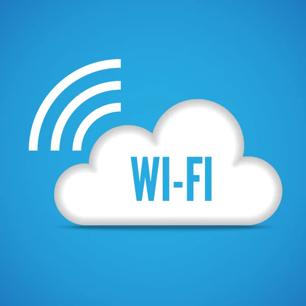 Wi-Fi cloud  emblem icon — Stock Vector