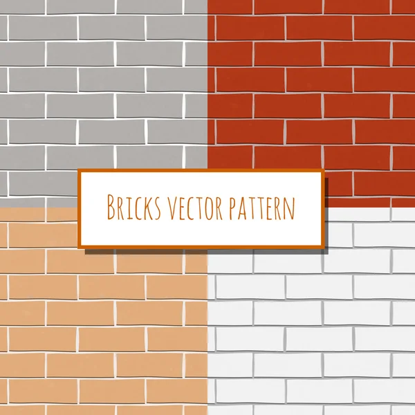 Patrón rectangular de pared de ladrillo sin costura — Vector de stock