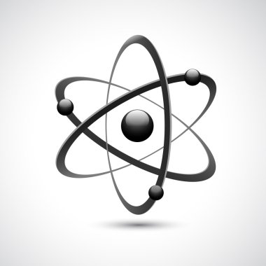 Atom logo sembol 3d