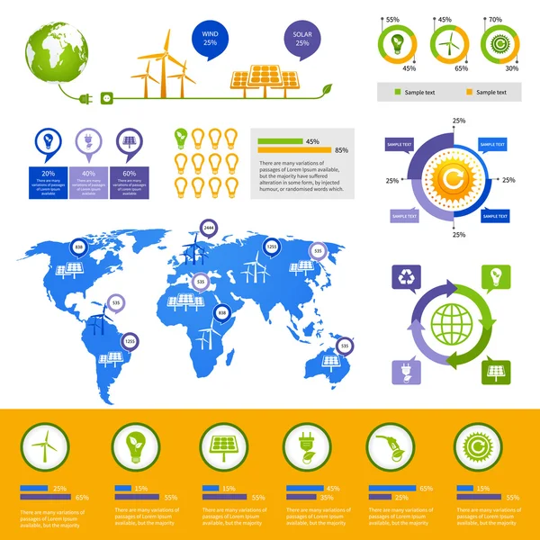 Vorlage: Energie-Infografik — Stockvektor