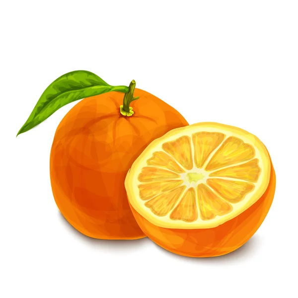 Cartel o emblema aislado naranja — Vector de stock