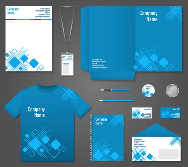 Modello di cancelleria aziendale tecnologica — Vettoriale Stock