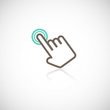 Touching hand icon