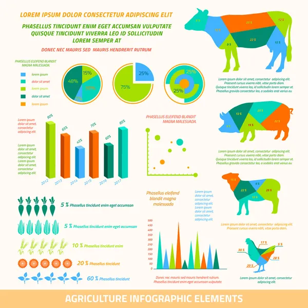 Landbouw infographic elementen — Stockvector