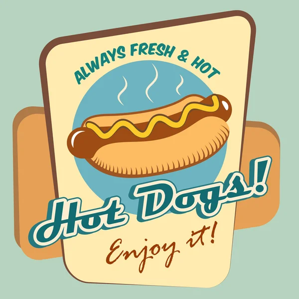 Poster Hot Dog - Stok Vektor