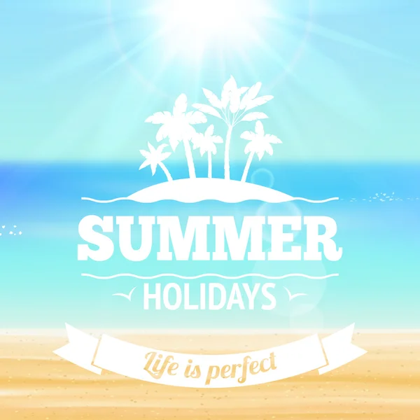 Summer holidays poster — Stock Vector