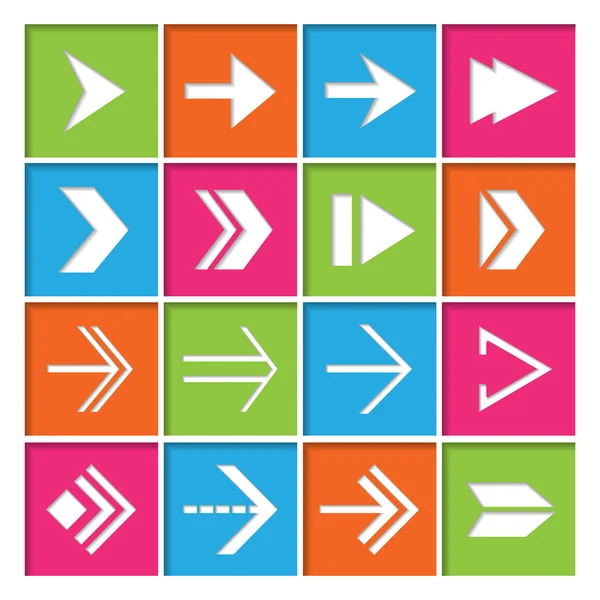 Arrow Symbols Icons Set — Stock Vector