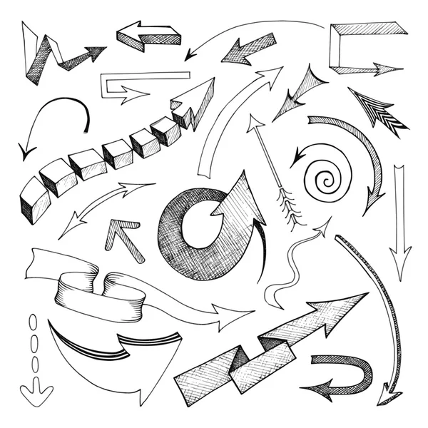 Flechas icono boceto — Archivo Imágenes Vectoriales