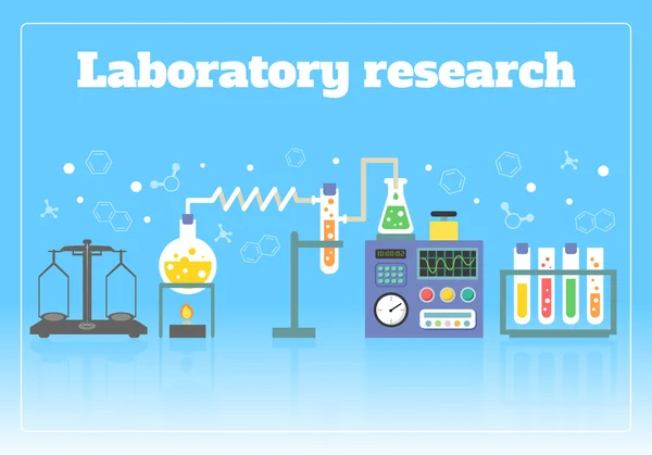 Laboratory research concept — Stock Vector