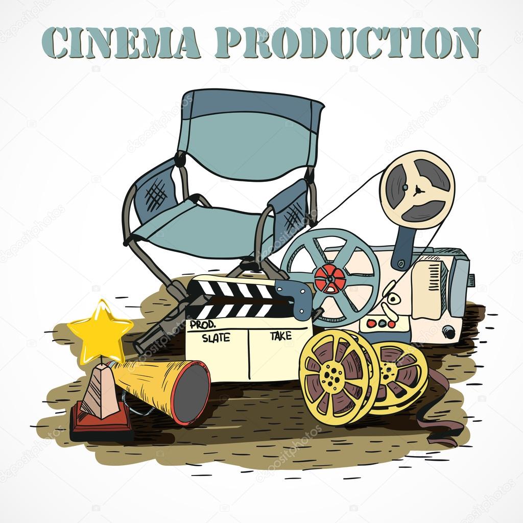 Cinema production decorative poster
