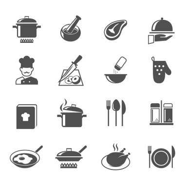 Cooking icons set clipart