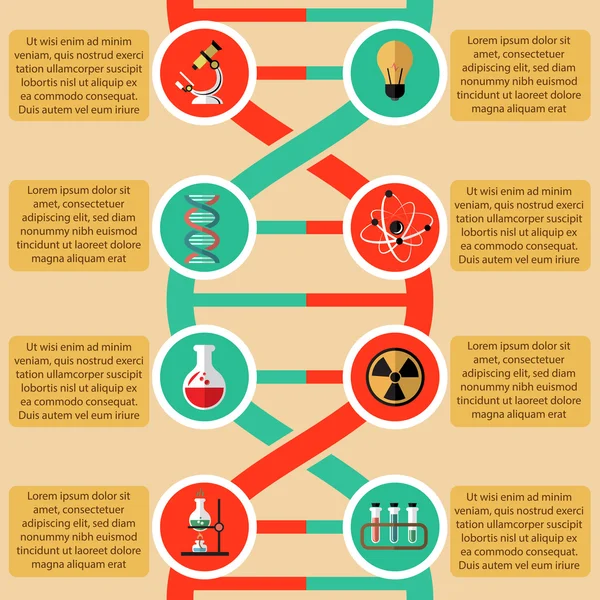 Infografía física y química — Vector de stock