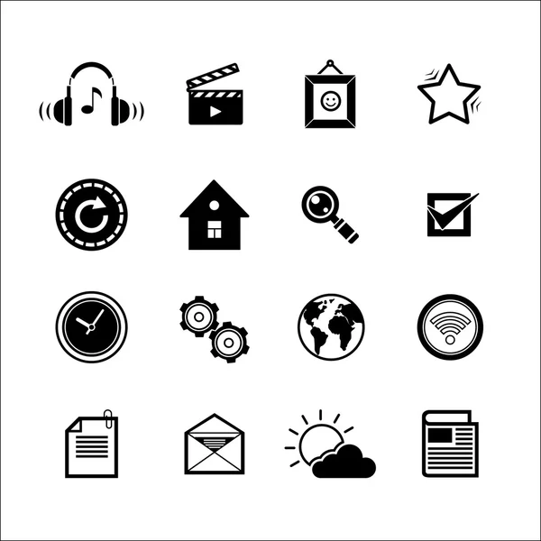 Mobiele social media iconen — Stockvector