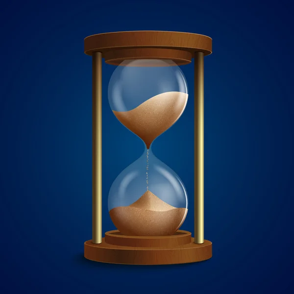 Retro timglas klocka bakgrund — Stock vektor