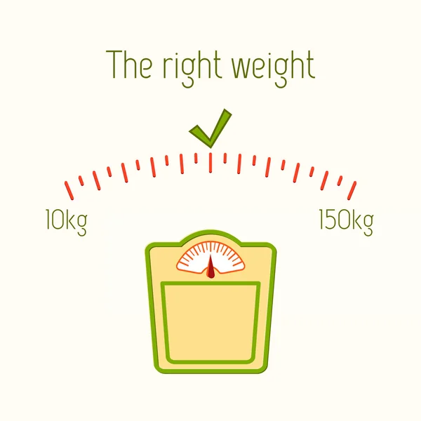 Das richtige Gewicht — Stockvektor